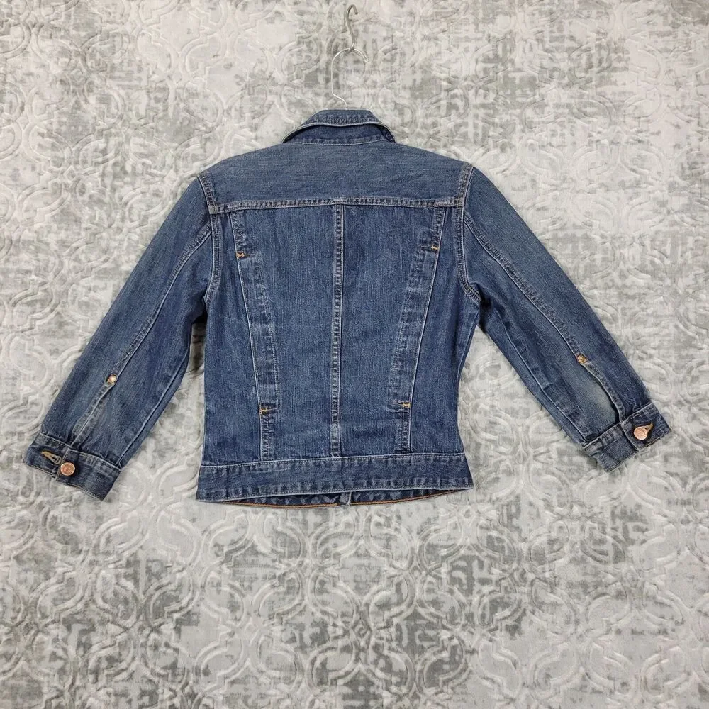 Vintage Guess Jeans Jacket Women's XS Blue Jean Authentic Originals USA Made - Picture 5 of 8